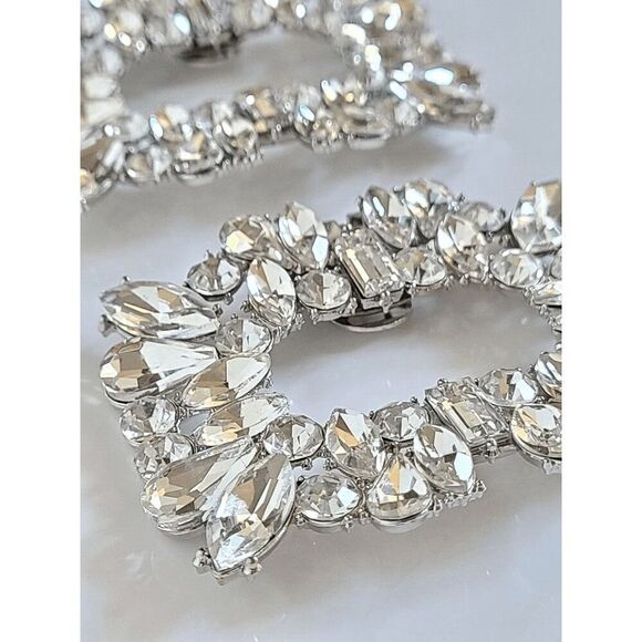 ✨💎 2pcs Rhinestone Square Buckle Shoe Jewelry Clips Decor Accessories NEW - Picture 9 of 14